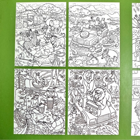 Crayola Family Escapes Group Coloring Scenes 60 Piece Set Markers Pencils Pages - Picture 7 of 16